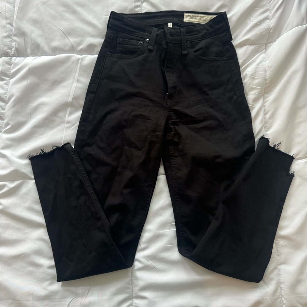 LIKE NEW Rag & Bone Nina High Rise Skinny Jean Size 24 Black